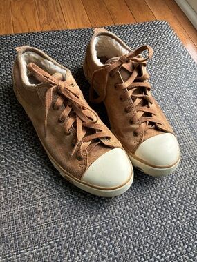 UGG Chestnut Brown Suede Shearling Lined Shoes